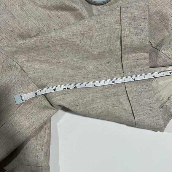 Spiegel - 8p, vintage high rise cotton linen shorts, beige - Picture 11 of 11